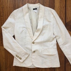 J Crew cream linen blazer